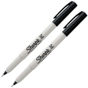 Μαρκαδόροι Sharpie Ultra fine black 0.5mm 2τεμ