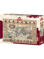 PUZZLE 1000 ART ANCIENT WORLD MAP