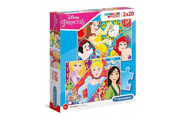 Clementoni 2 Χ 20Pc Παζλ Πριγκίπισσες Disney Princess 1200-24766