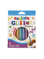 Μαρκαδόροι Carioca Glitter 6τεμ