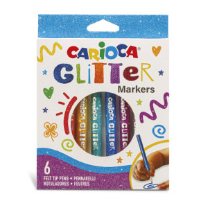 Μαρκαδόροι Carioca Glitter 6τεμ