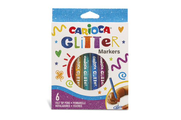 Μαρκαδόροι Carioca Glitter 6τεμ