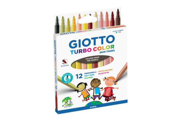 Giotto Skintones Μαρκαδόροι Turbo Color 12τμχ