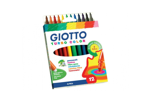 ΜΑΡΚΑΔΟPΟΙ ΛΕΠΤΟΙ 12ΤΕΜ TURBO COLOR BLISTER GIOTTO