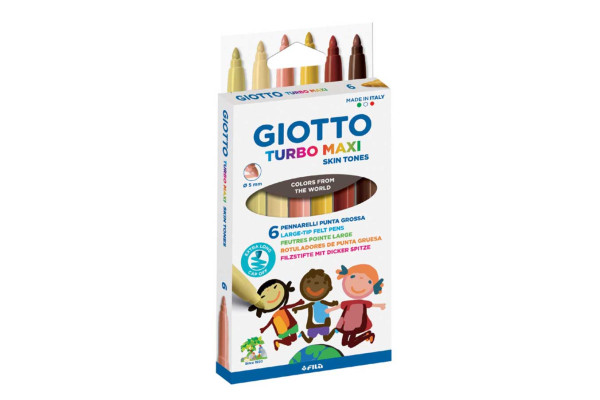 Giotto Skintones Μαρκαδόροι Turbo Maxi 6τμχ