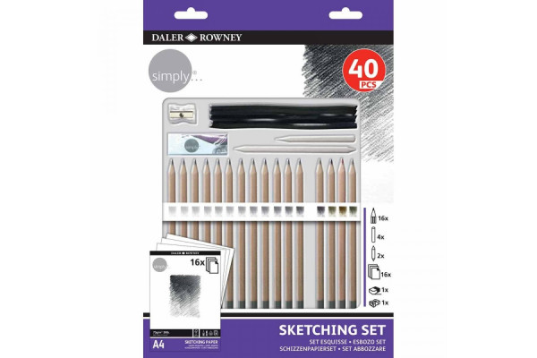 Σετ Ζωγραφικής Sketching Set Daler Rowney (40 Τεμάχια)