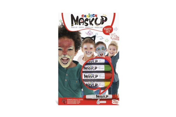 ΧΡΩΜΑΤΑ ΠΡΟΣΩΠΟΥ MASK UP PARTY CARIOCA  SET 6 ΧΡΩΜΑΤΑ