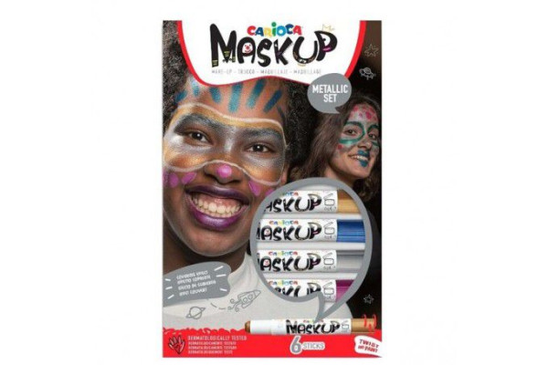 ΧΡΩΜΑΤΑ ΠΡΟΣΩΠΟΥ METALLIC  CARIOCA FACE PAINT  ΣΕΤ 6 ΤΕΜ