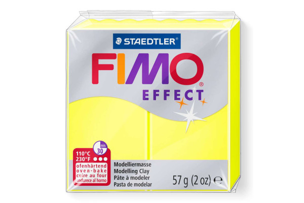 STAEDTLER ΠΗΛΟΣ FIMO 8010-101 EFFECT NEON YELLOW  57g