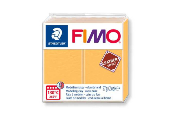 STAEDTLER ΠΗΛΟΣ FIMO LEATHER EFFECT 8010-109 57gr SAFRAN YELLOW