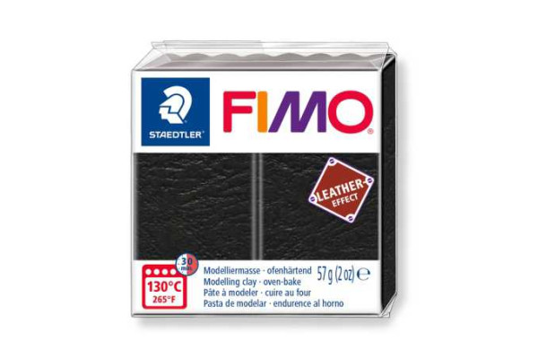 STAEDTLER ΠΗΛΟΣ FIMO LEATHER EFFECT  8010-909 57gr BLACK