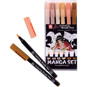 ΜΑΡΚΑΔΟΡΟΣ MANGA KOI COLOUR BRUSH PEN ΣΕΤ 6ΤΕΜ