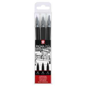 PIGMA BRUSH PEN SET, 3ΤΕΜ. ΜΑΥΡΟ ΧΡΩΜΑ(FINE/05--MEDIUM/10-BOLD)