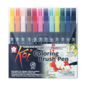 ΜΑΡΚΑΔΟΡΟΙ BRUSH PEN SAKURA KOI COLOUR ΣΕΤ 12ΤΕΜ